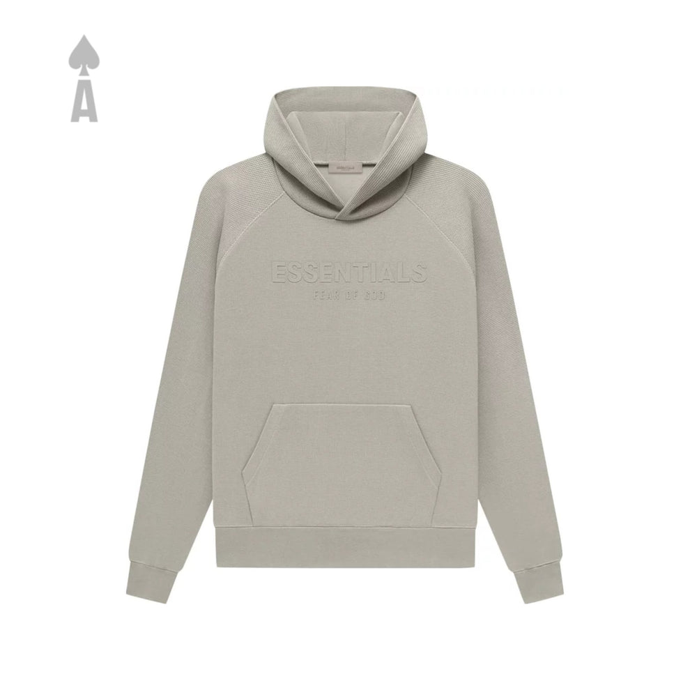 FEAR OF GOD ESSENTIALS Waffle Raglan Hoodie 'Seal' (SS23) – Glace Space