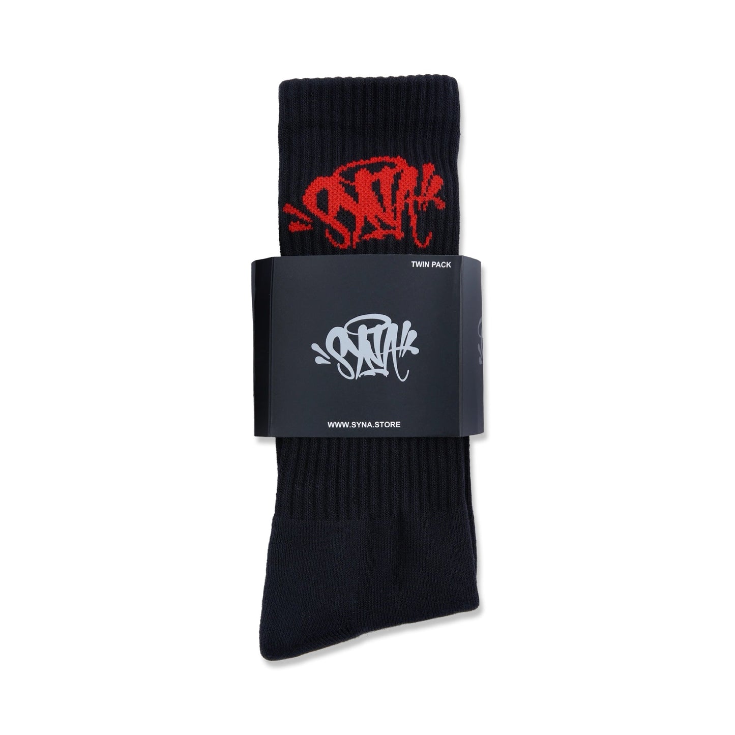 #productTEAMSYNA - 2PKSOCK - BLKRED - OS_name# - Glace Space