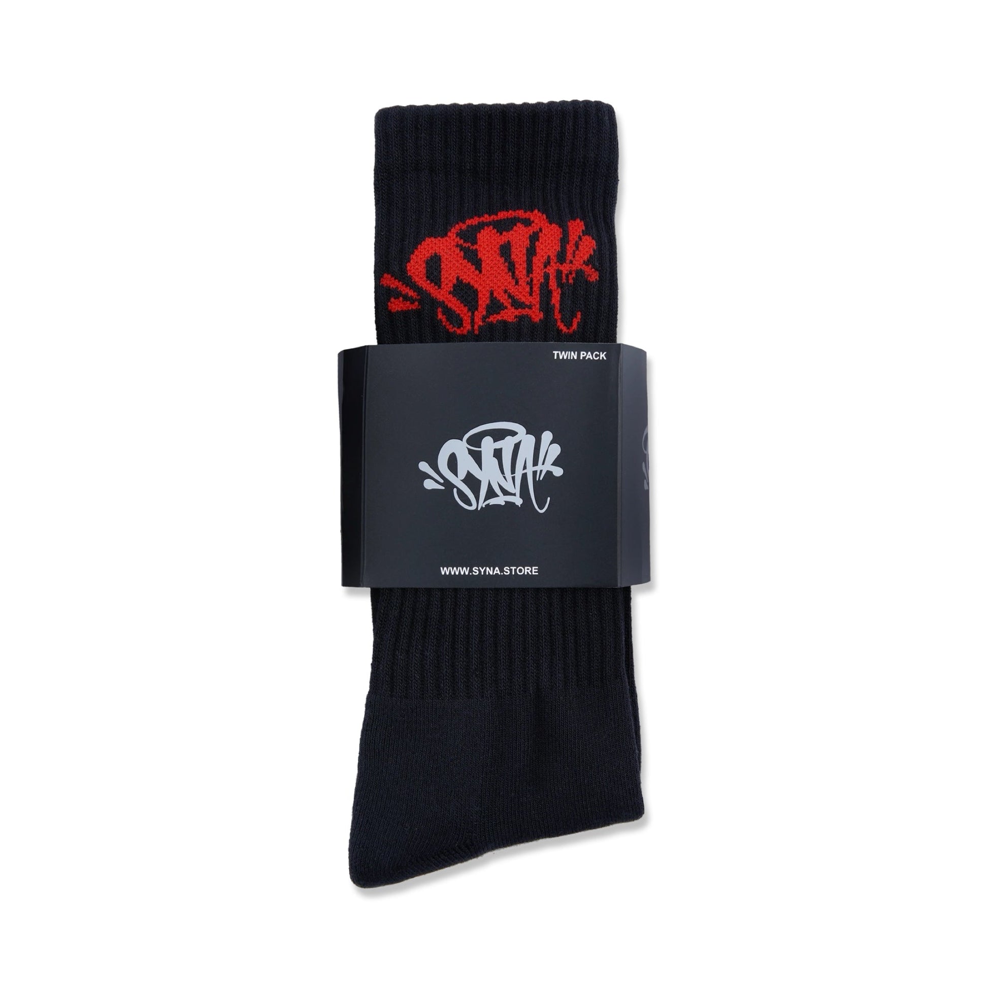 #productTEAMSYNA - 2PKSOCK - BLKRED - OS_name# - Glace Space