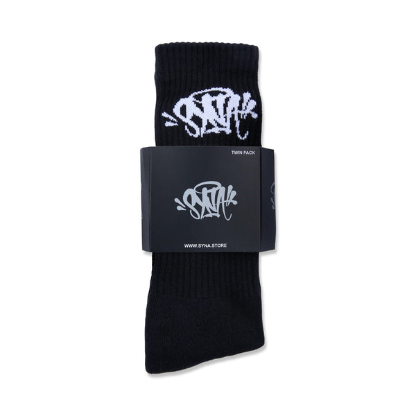 #productTEAMSYNA - 2PK - SOCK - BLK - WHT - OS_name# - Glace Space