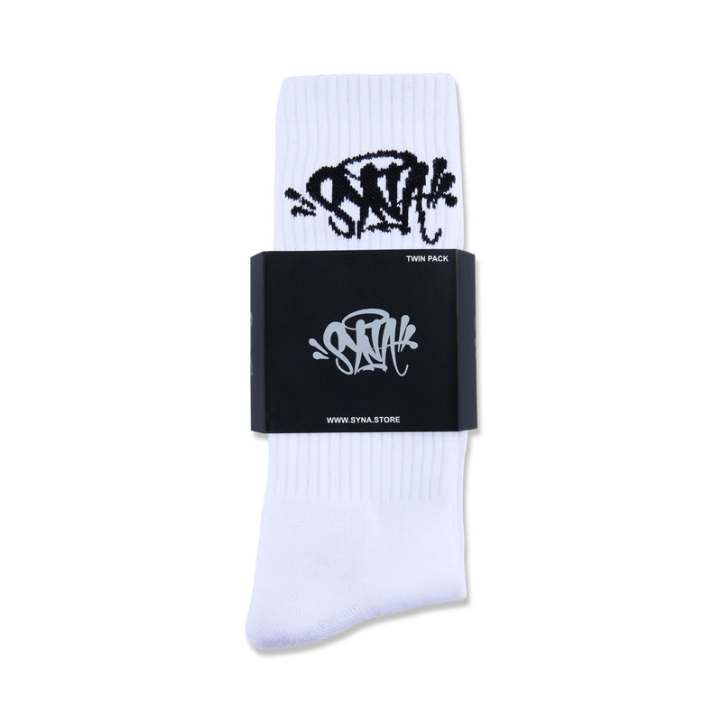 #productTEAMSYNA - 2PK - SOCK - WHT - BLK - OS_name# - Glace Space